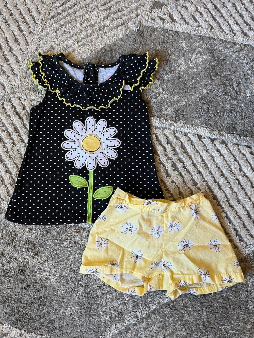 Nanette Girls Summery Daisy Outfit - 18 Months
